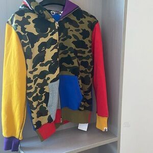 Bape 1st Camo 2nd Ponr Shark Full Zip Hoodie